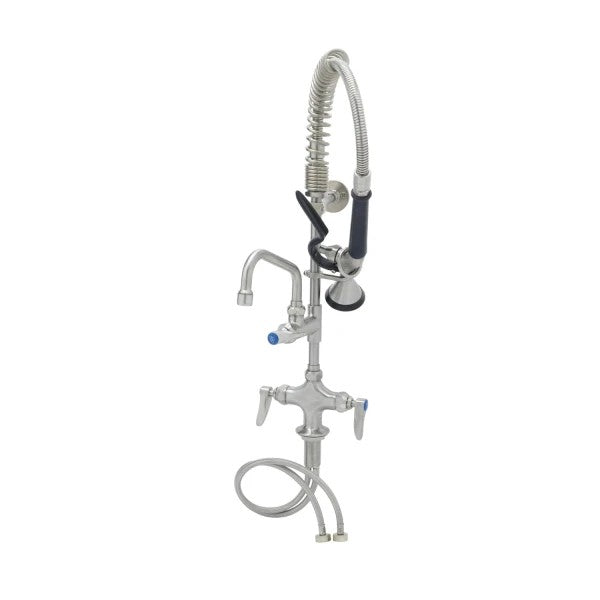 EverSteel Pre-Rinse Unit, Single Hole, Deck Mount, Wall Bracket, 1.15 GPM Spray Valve, SMPF-2DLN-06