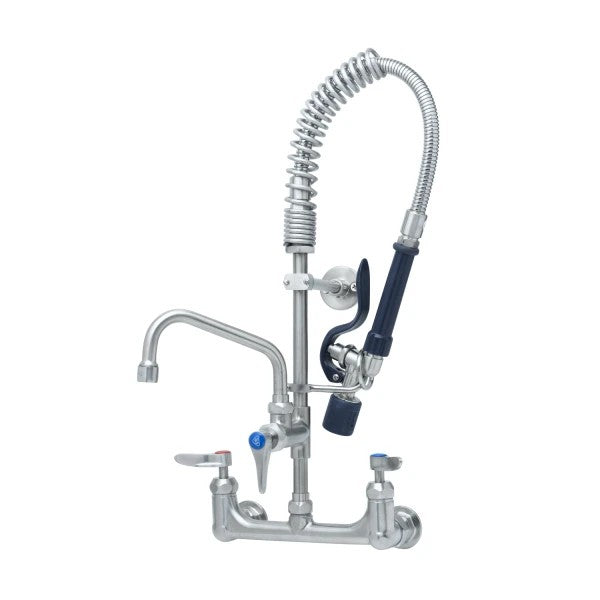 Mini Pre-Rinse Unit, Wall Mount, Wall Bracket, 1.07 GPM Spray Valve, SMPM-8WLN-06-CR