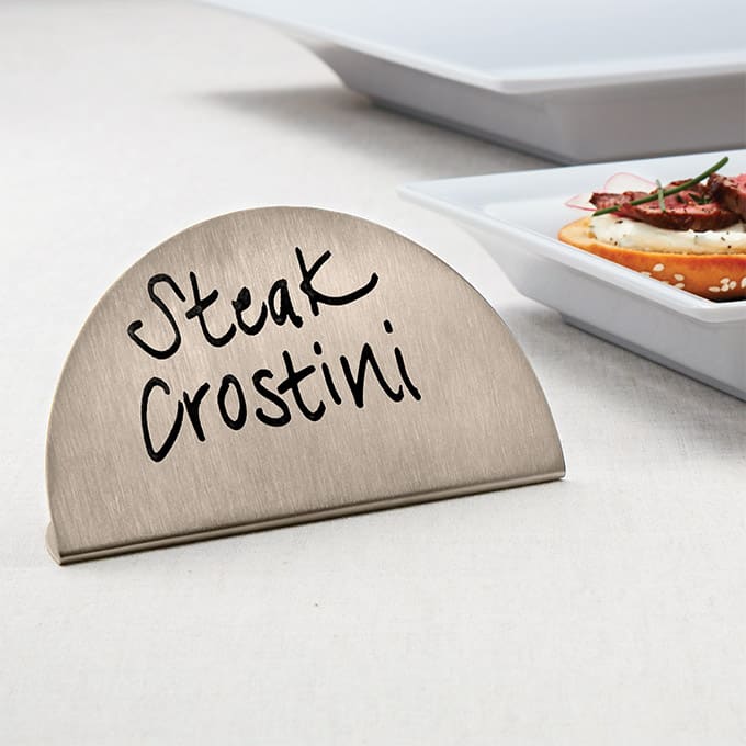 5" x 2-1/2" Stainless Steel Menu/Card Sign