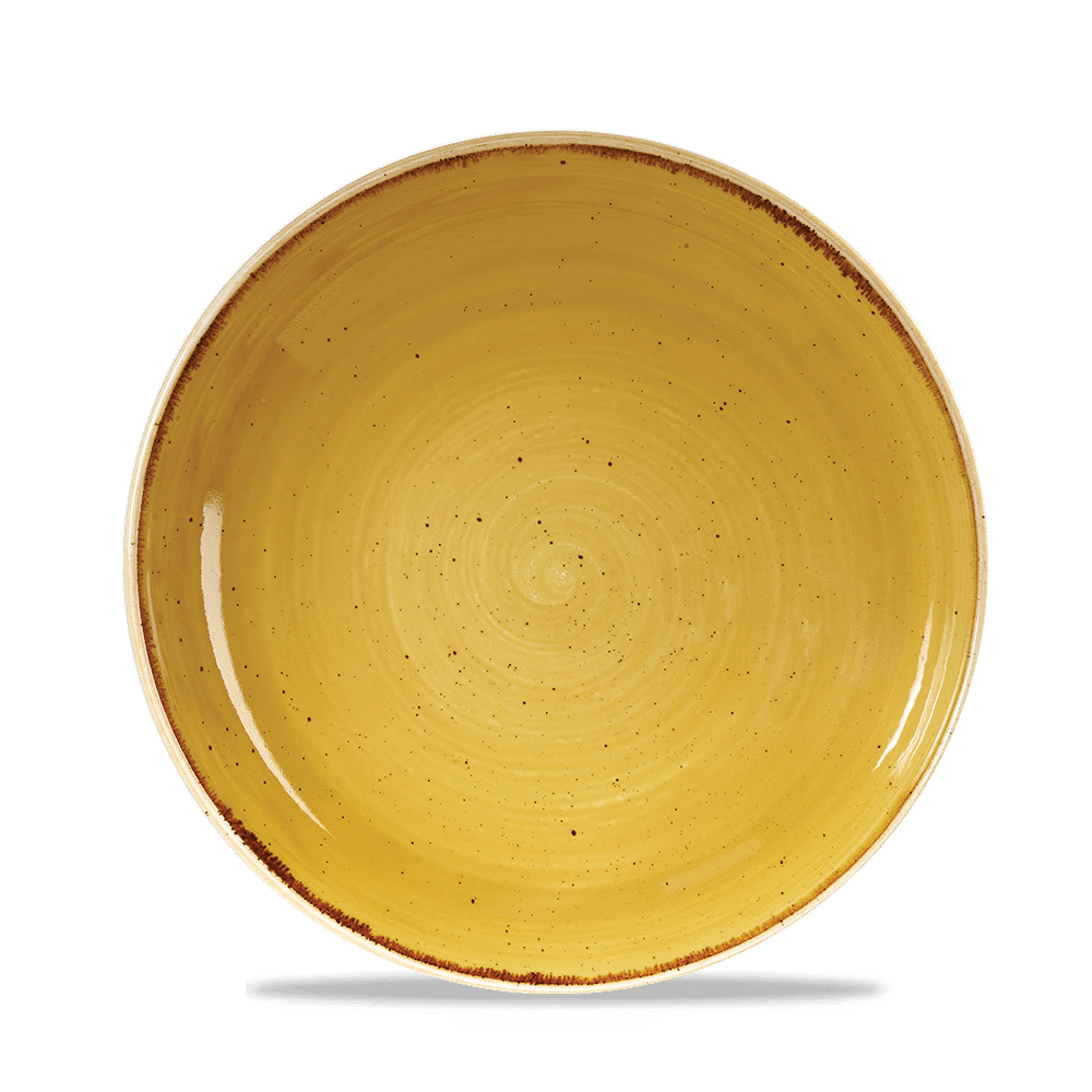 Stonecast 40 oz. Mustard Seed Yellow Coupe Bowl