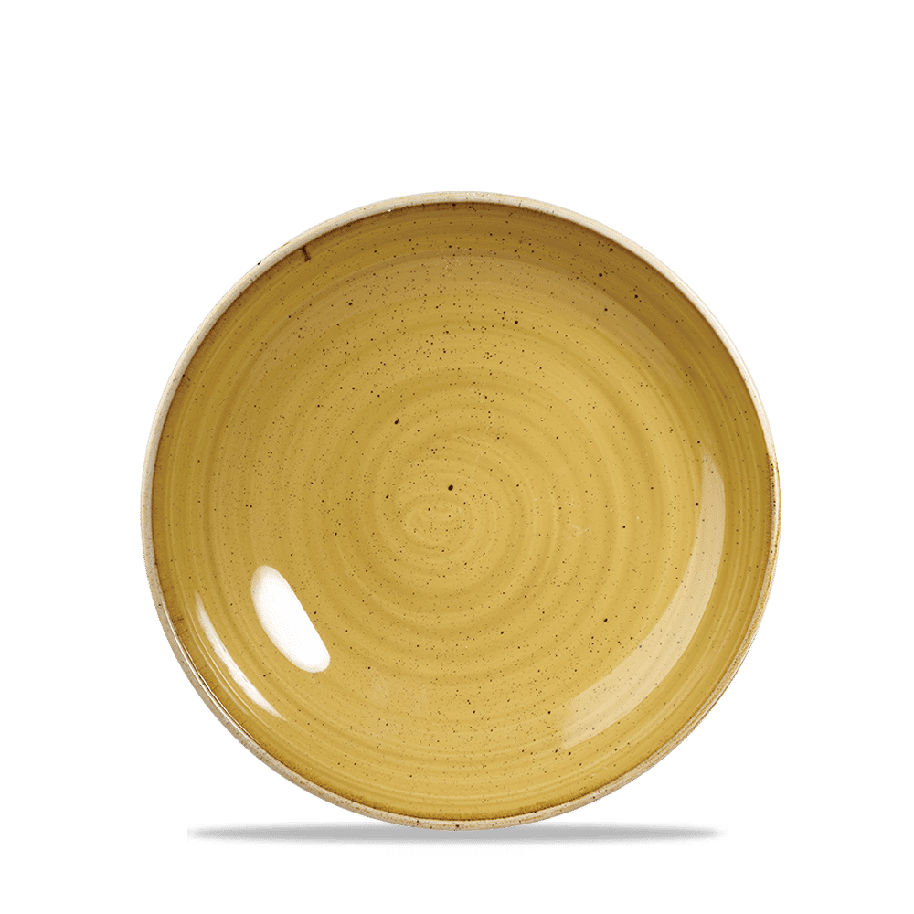 Stonecast 6 1/2" Mustard Seed Yellow Coupe Plate