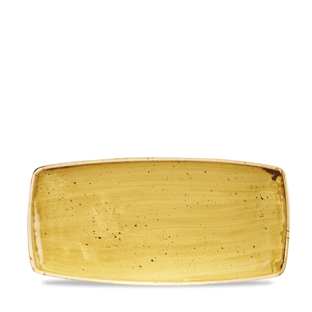 Stonecast 11 3/4" x 6" Mustard Seed Yellow Oblong Plate