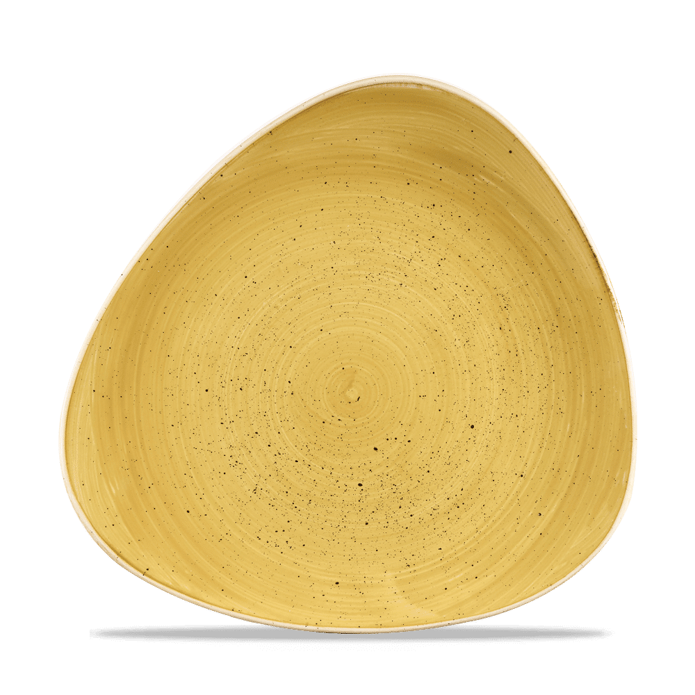 Stonecast 10-1/2" Mustard Seed Yellow Triangle Plate