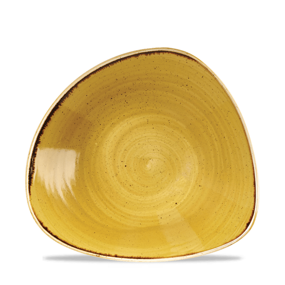 Stonecast 21 oz. Mustard Seed Yellow Triangle Bowl