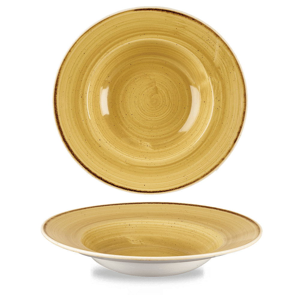 Stonecast 16-1/2 oz. Mustard Seed Yellow Round Bowl