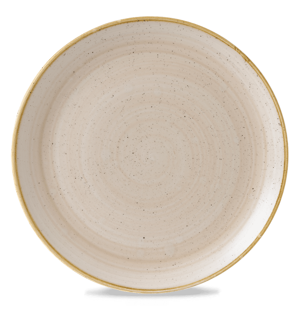 Stonecast 12 3/4" Nutmeg Cream Evolve Coupe Plate