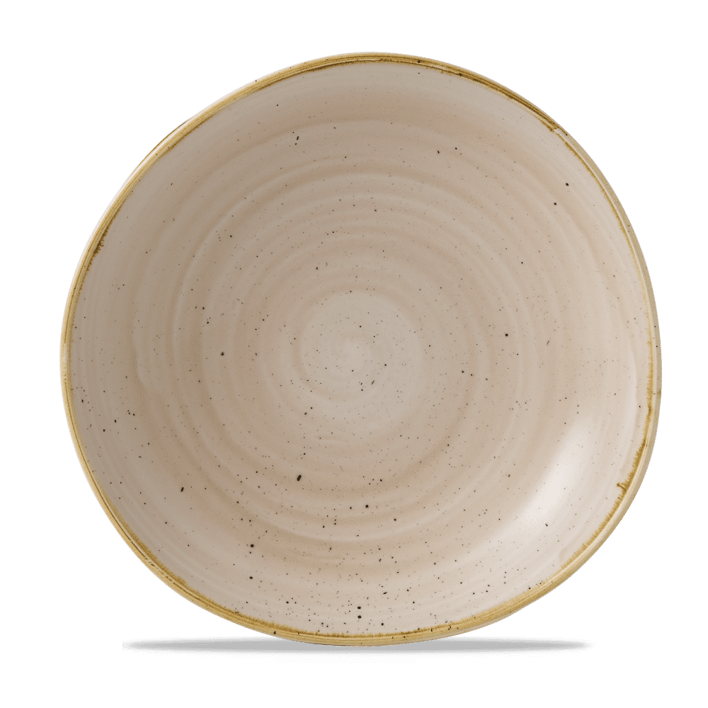 Stonecast 38 oz. Nutmeg Cream Organic Round Bowl