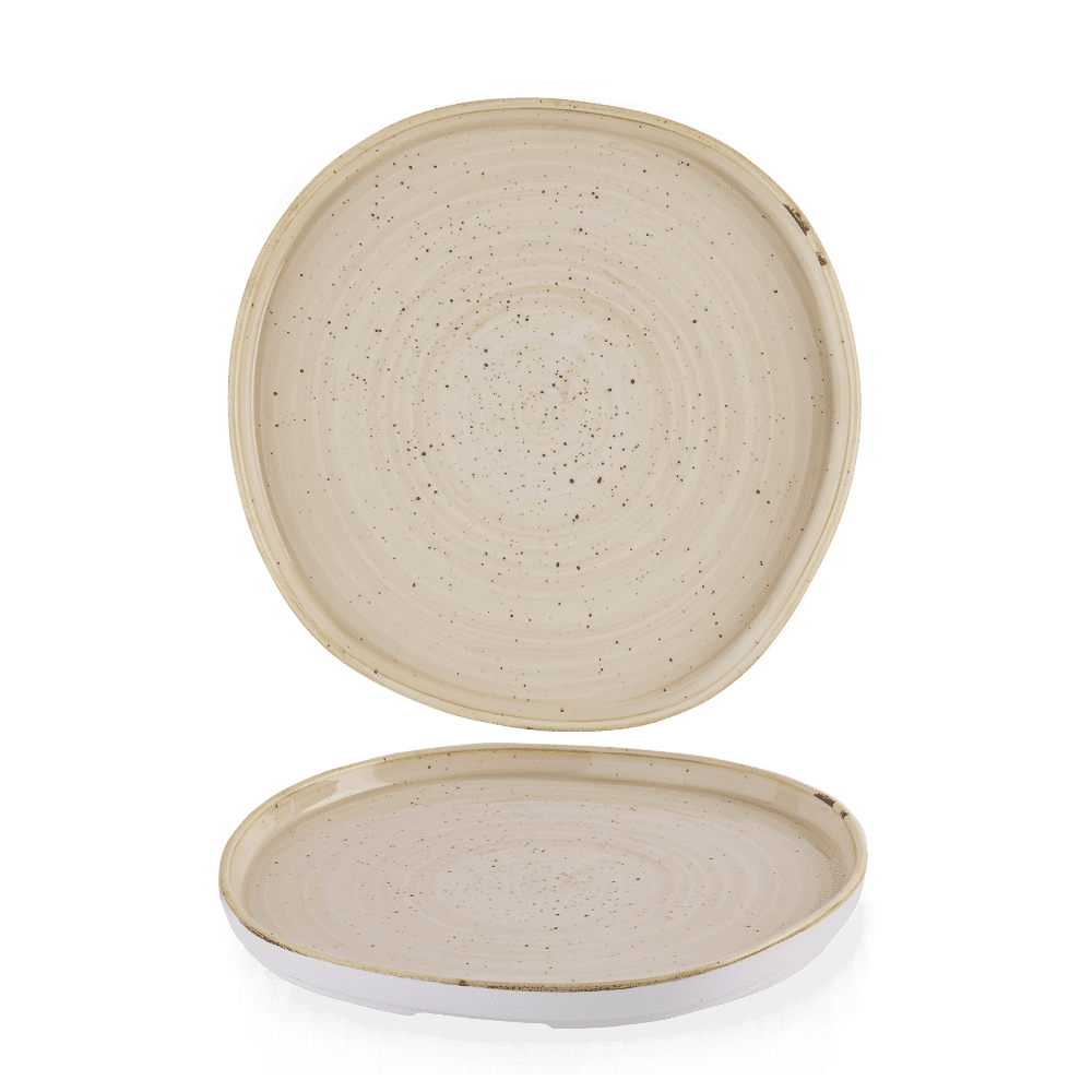 Stonecast 10-1/2" Nutmeg Cream Organic Walled Plate