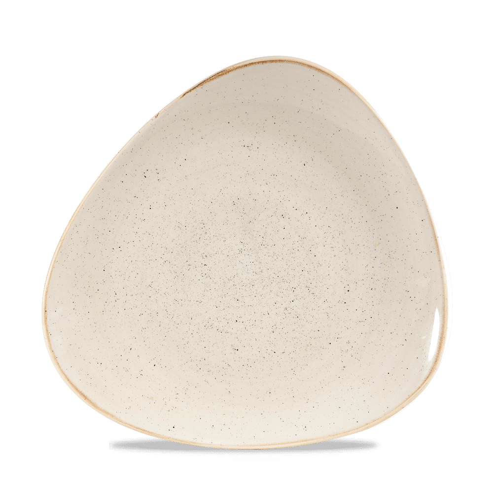 Stonecast 10-1/2" Nutmeg Cream Triangle Plate
