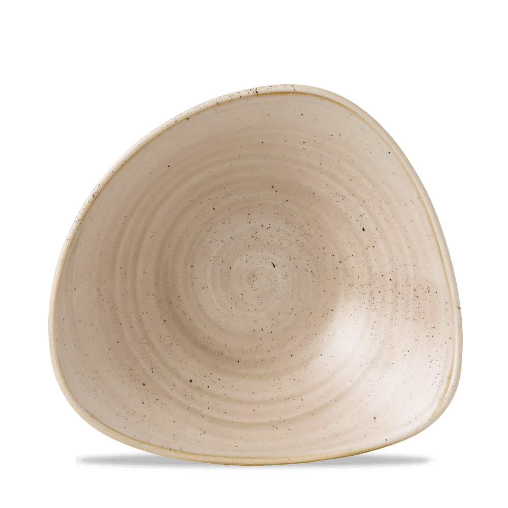 Stonecast 21 oz. Nutmeg Cream Triangle Bowl