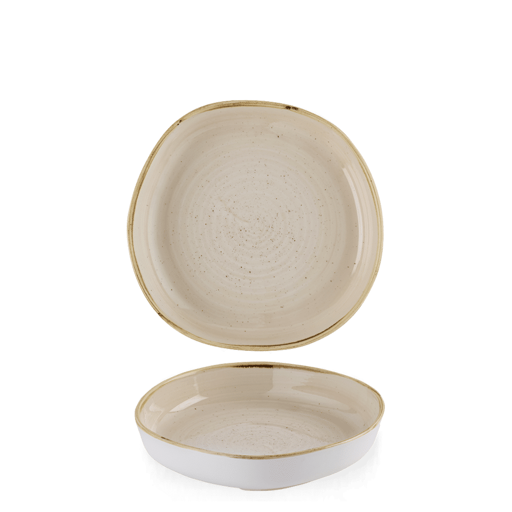 Stonecast 7 7/8" Nutmeg Cream Organic Walled Bowl