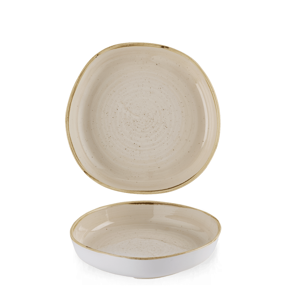 Stonecast 9 1/4" Nutmeg Cream Organic Walled Bowl