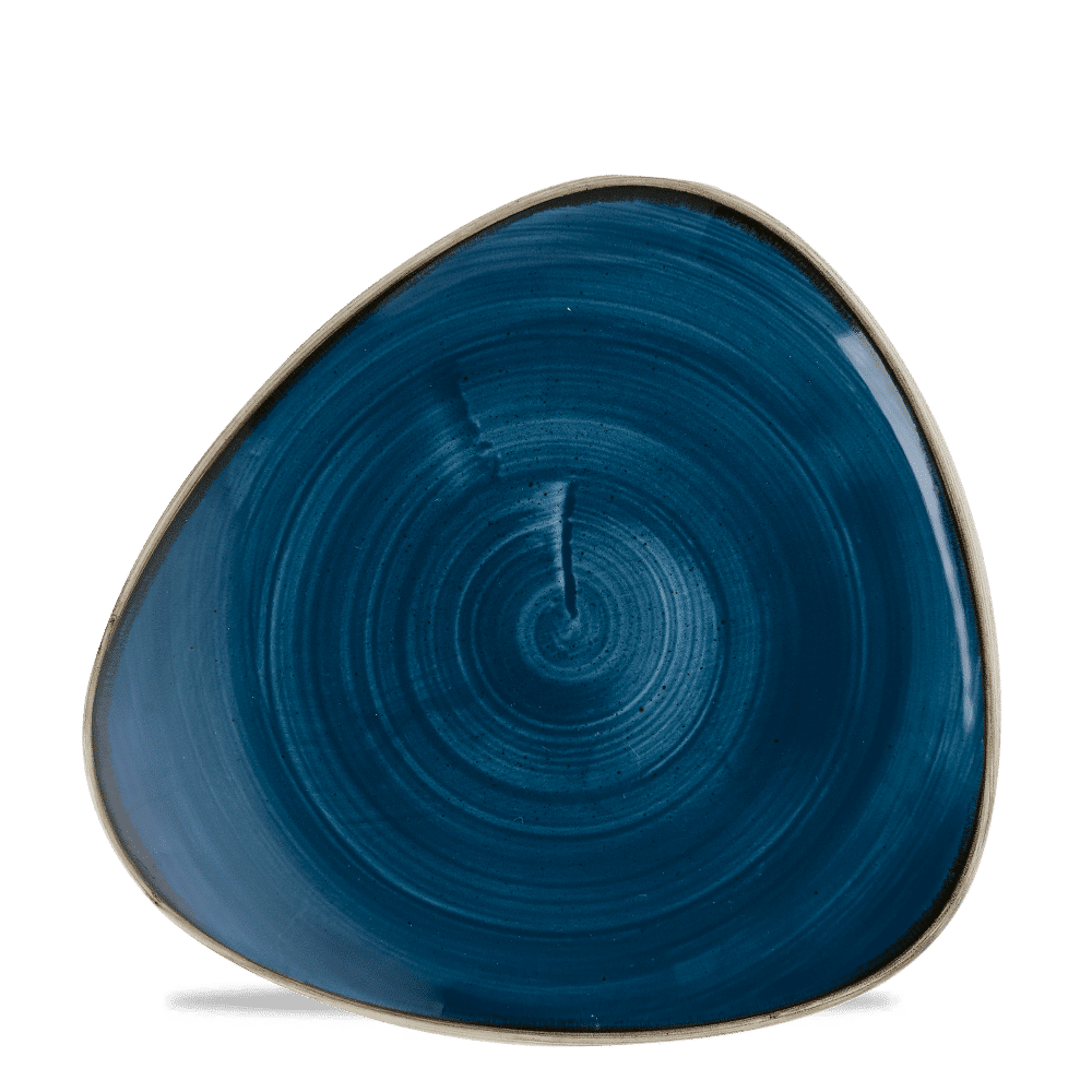 Stonecast 9" Java Blue Triangle Plate