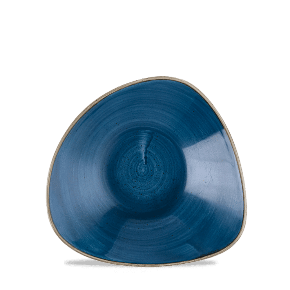 Stonecast 9 oz. Java Blue Triangle Bowl