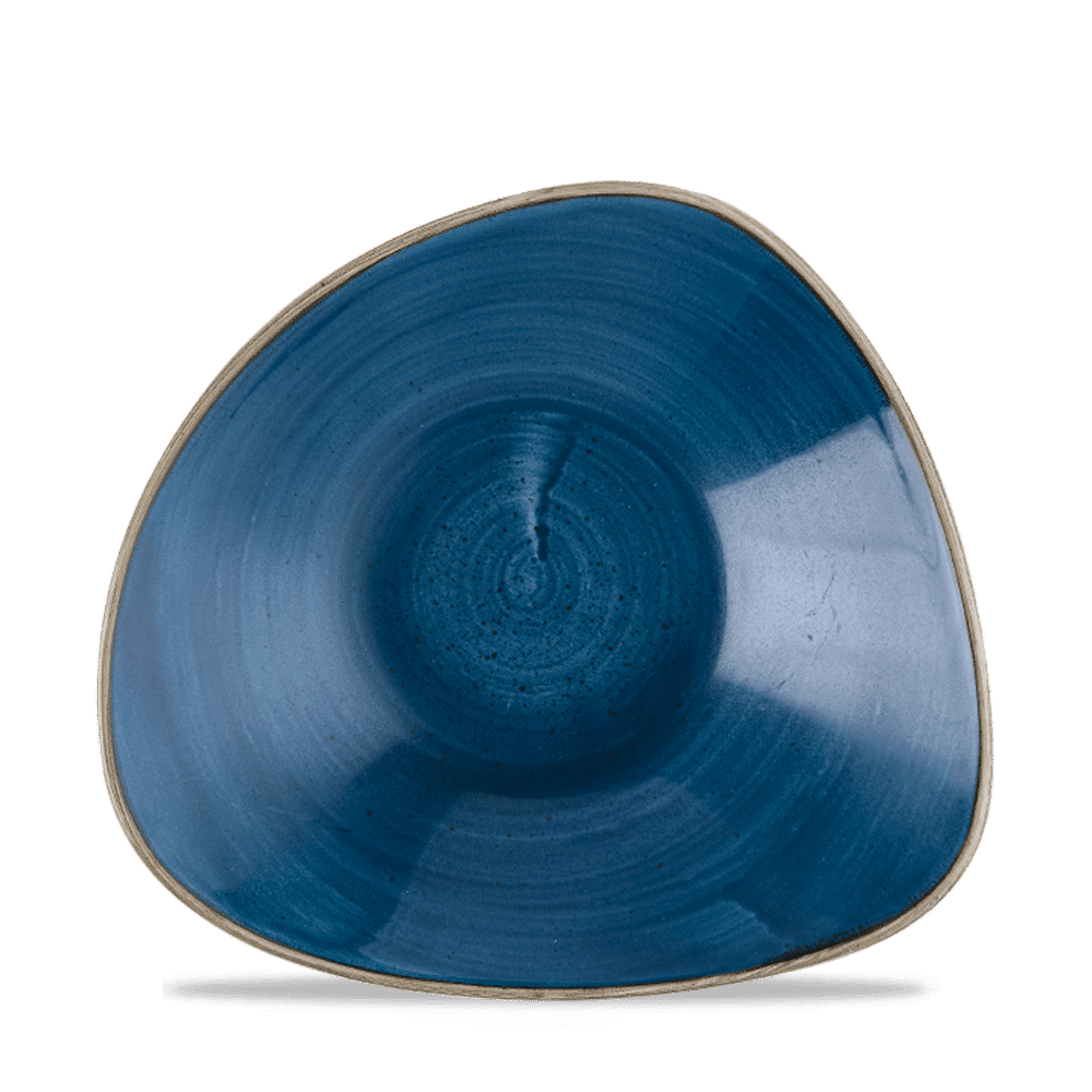 Stonecast 21 oz. Java Blue Triangle Bowl