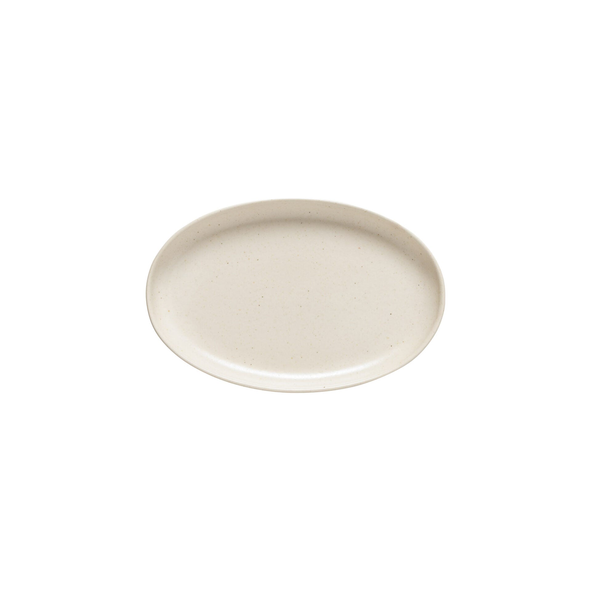 Pacifica Oval Plate/platter, 9", Vanilla
