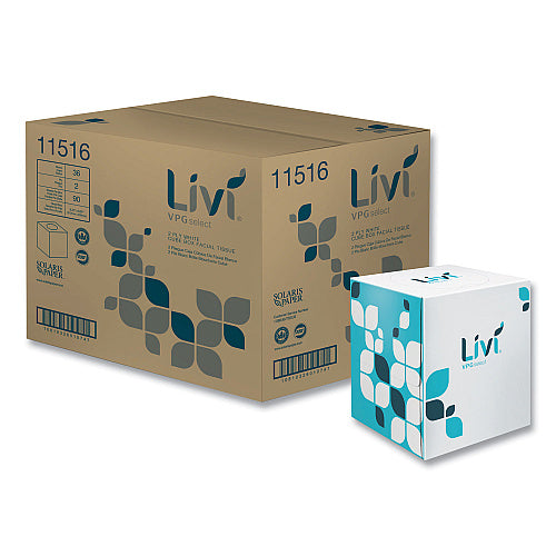 White 2-Ply Cube Box Facial Tissues