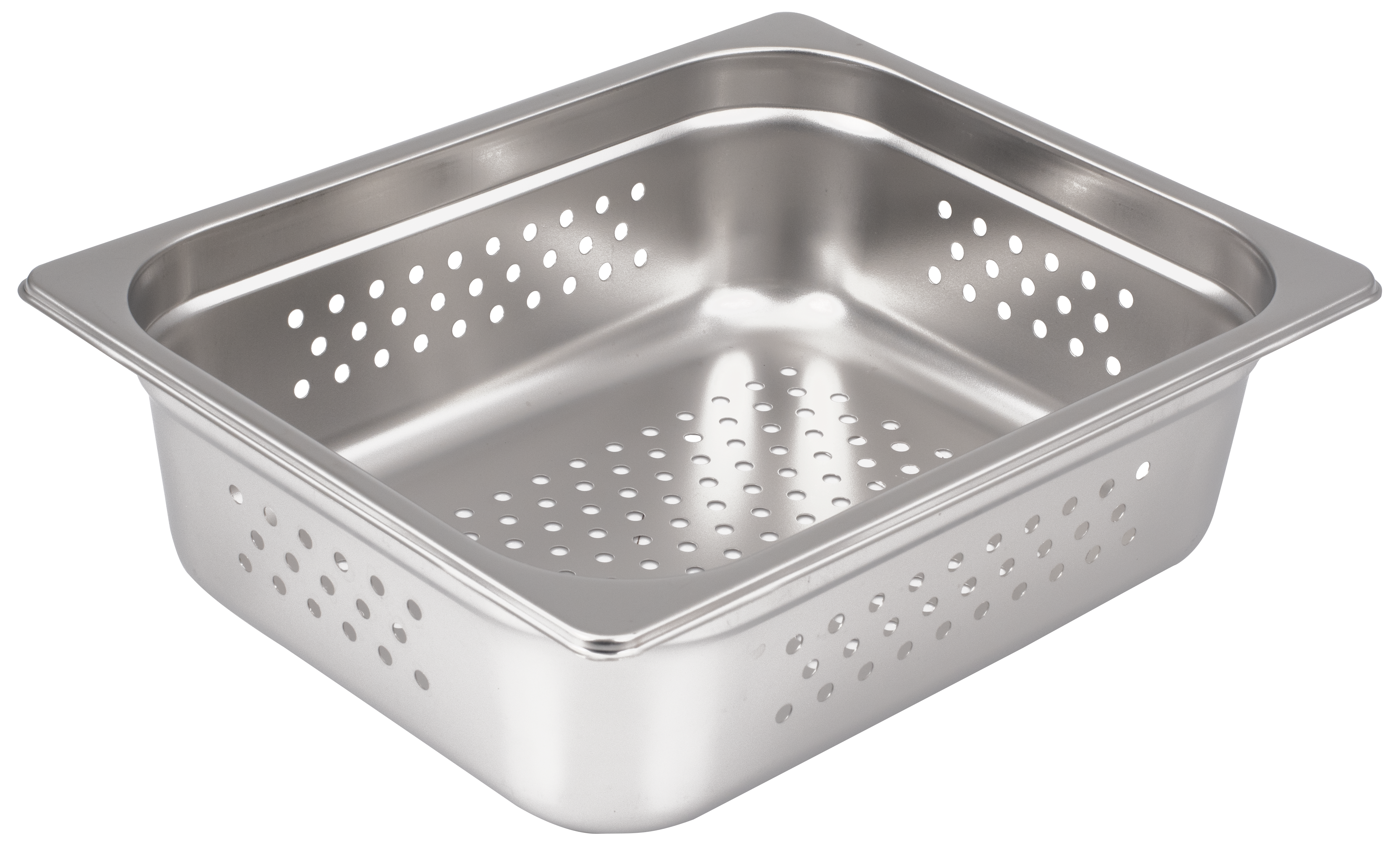 Steam Table Pan, Half Size, 4"D, Perforated, Anti-Jam, 25 Gauge