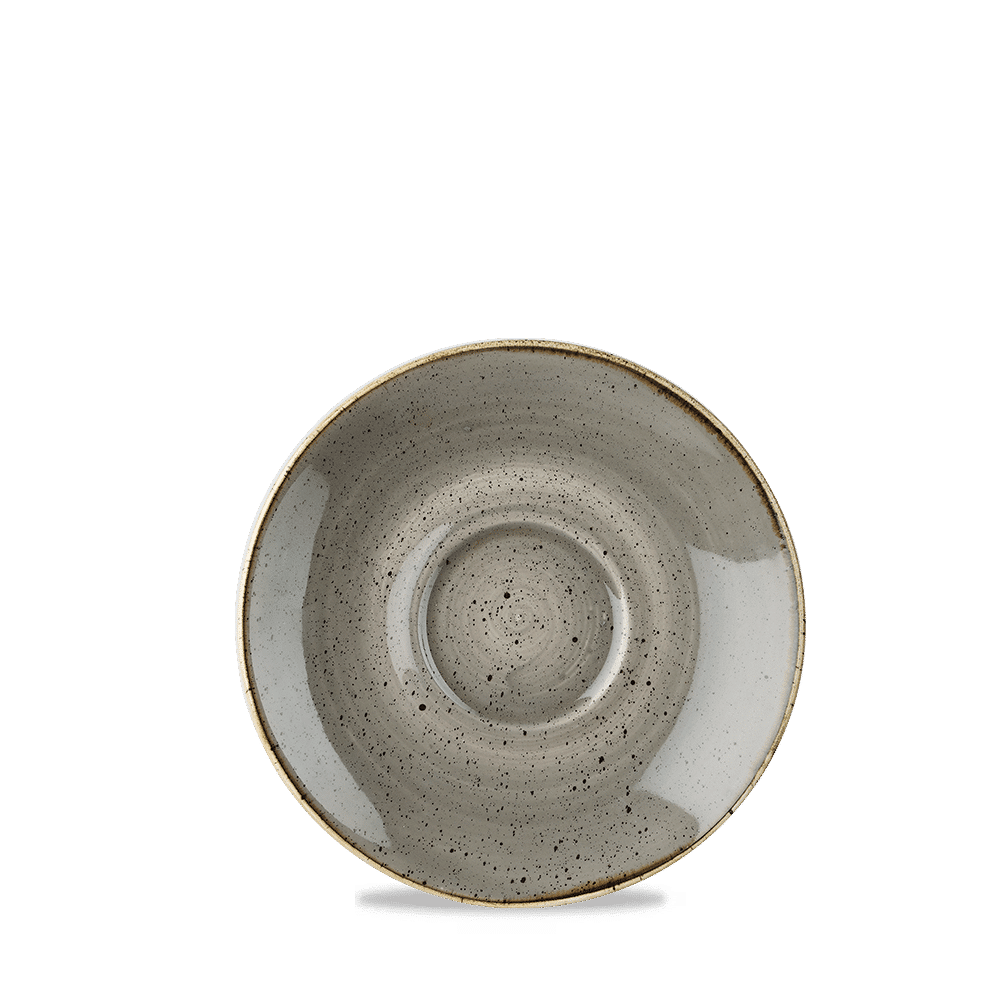 Stonecast 6 1/4" Peppercorn Grey Round Saucer