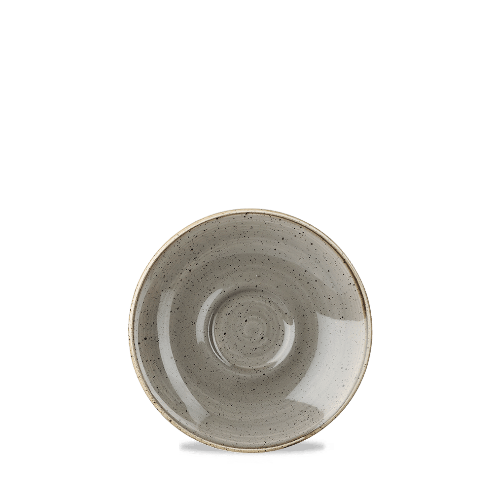 Stonecast 4 1/2" Peppercorn Grey Round Saucer