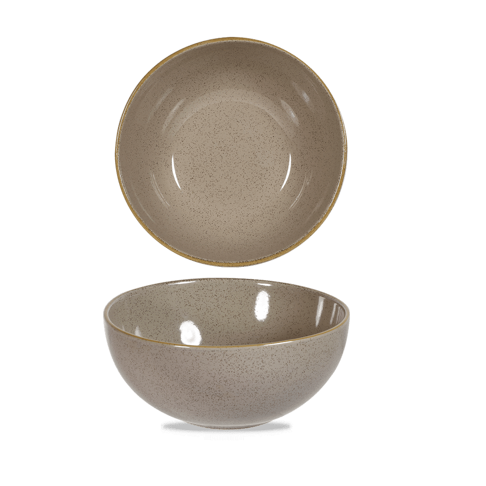Stonecast 37-4/5 oz. Peppercorn Grey Round Bowl