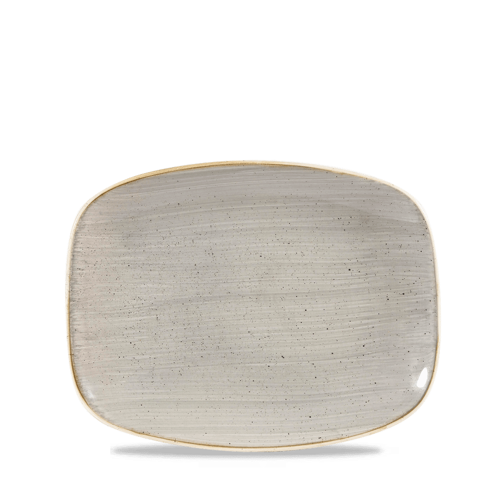 Stonecast 10.3" x 7.9" Peppercorn Grey Oblong Plate