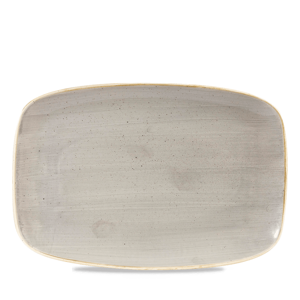 Stonecast 12" x 7 4/5" Peppercorn Grey Oblong Plate