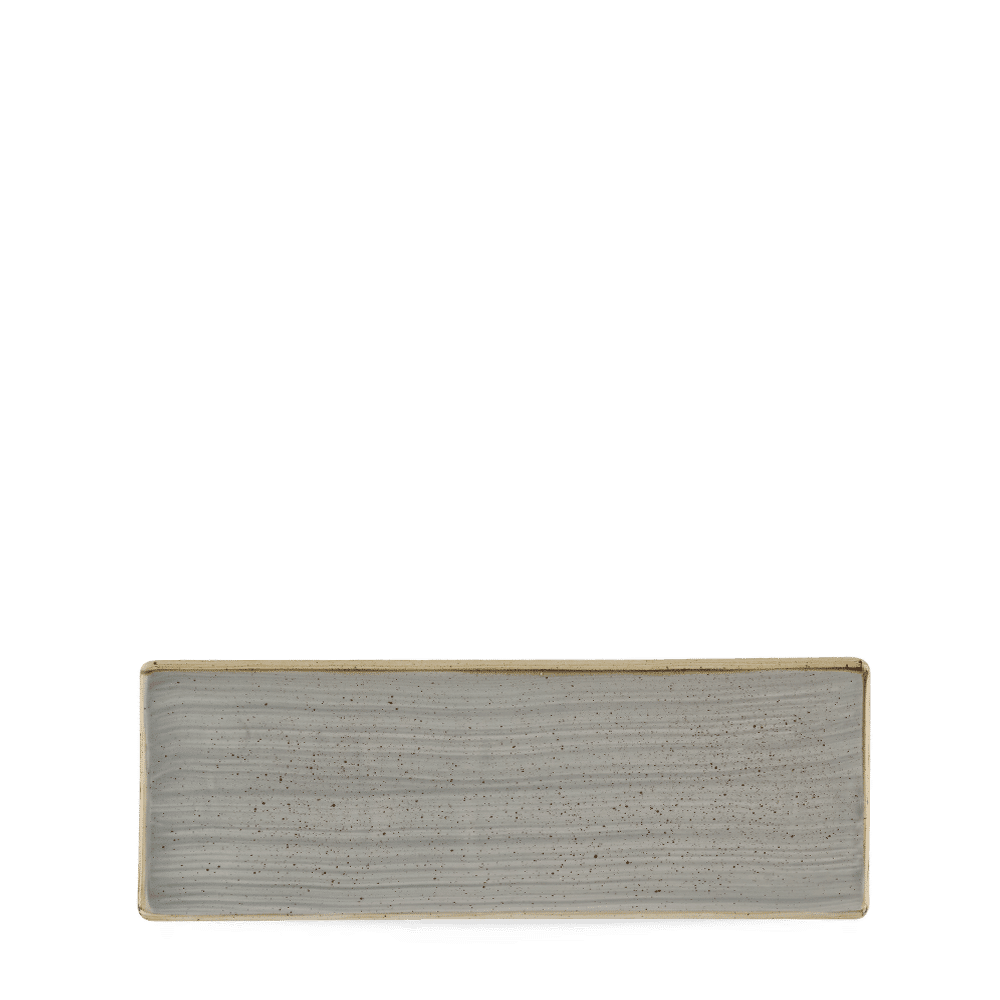 Stonecast 9 3/4" x 3 1/2" Peppercorn Grey Rectangular Tray
