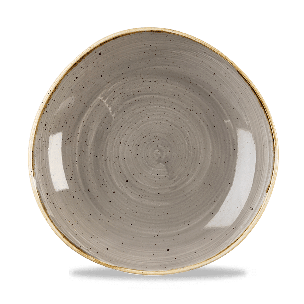 Stonecast 38 oz. Peppercorn Grey Round Trace Bowl