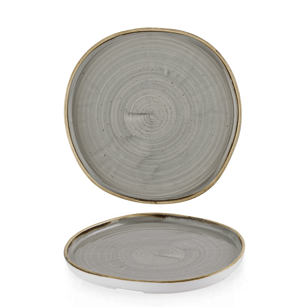 Stonecast 10-1/2" Peppercorn Grey Walled Plate