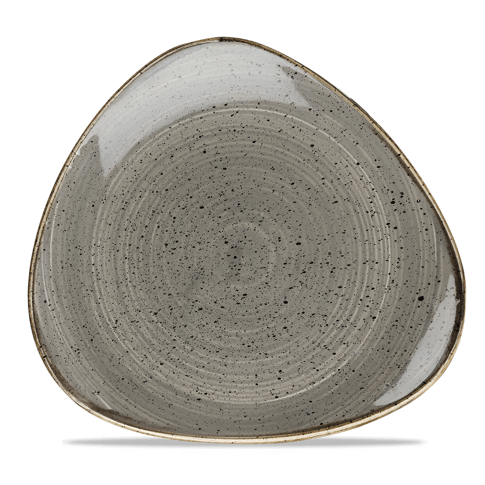 Stonecast 10-1/2" Peppercorn Grey Triangle Coupe Plate