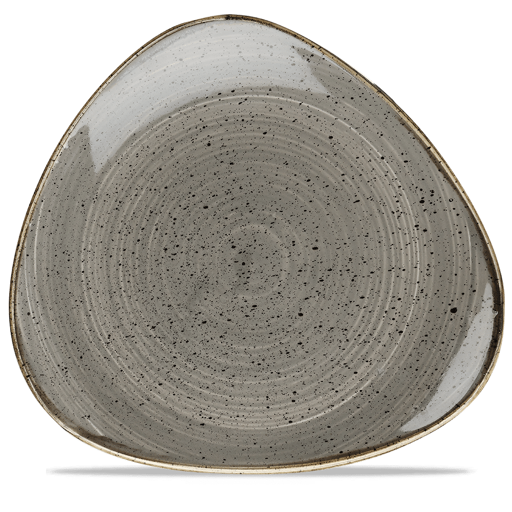 Stonecast 12-1/4" Peppercorn Grey Triangle Coupe Plate