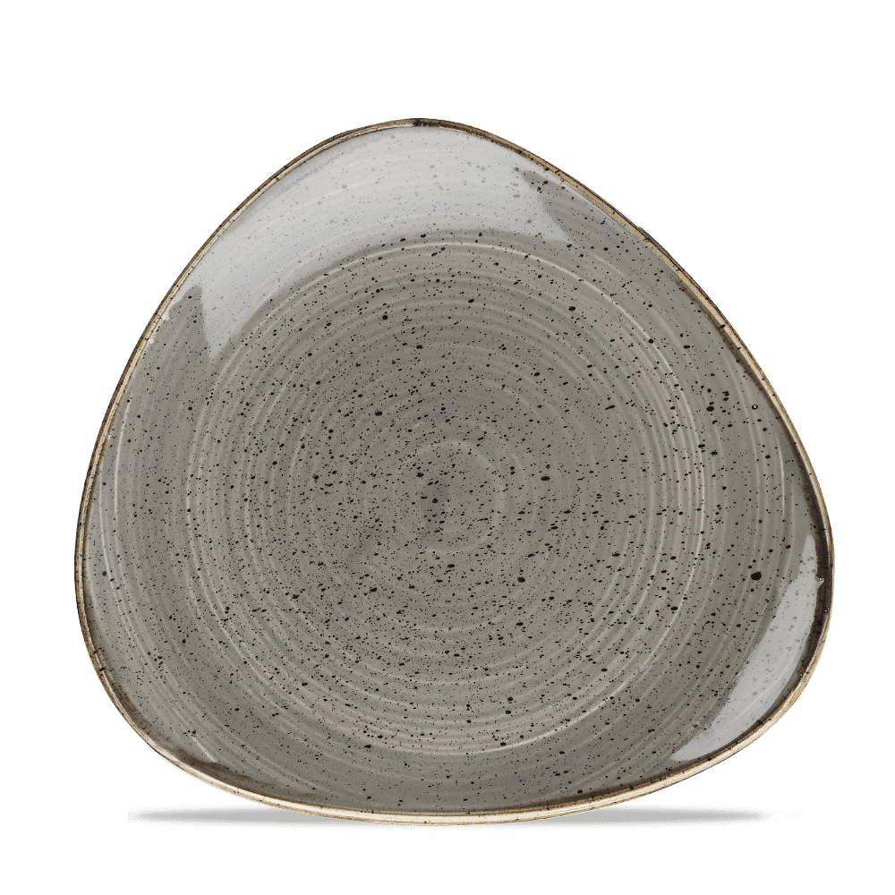 Stonecast 7-3/4" Peppercorn Grey Triangle Coupe Plate