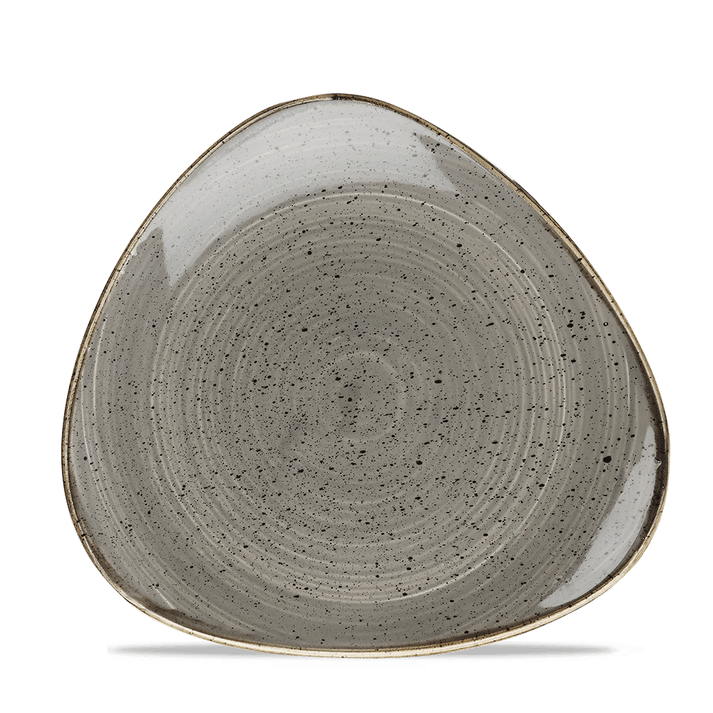 Stonecast 9" Peppercorn Grey Triangle Coupe Plate