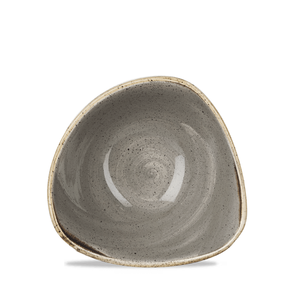 Stonecast 9 oz. Peppercorn Grey Triangle Bowl