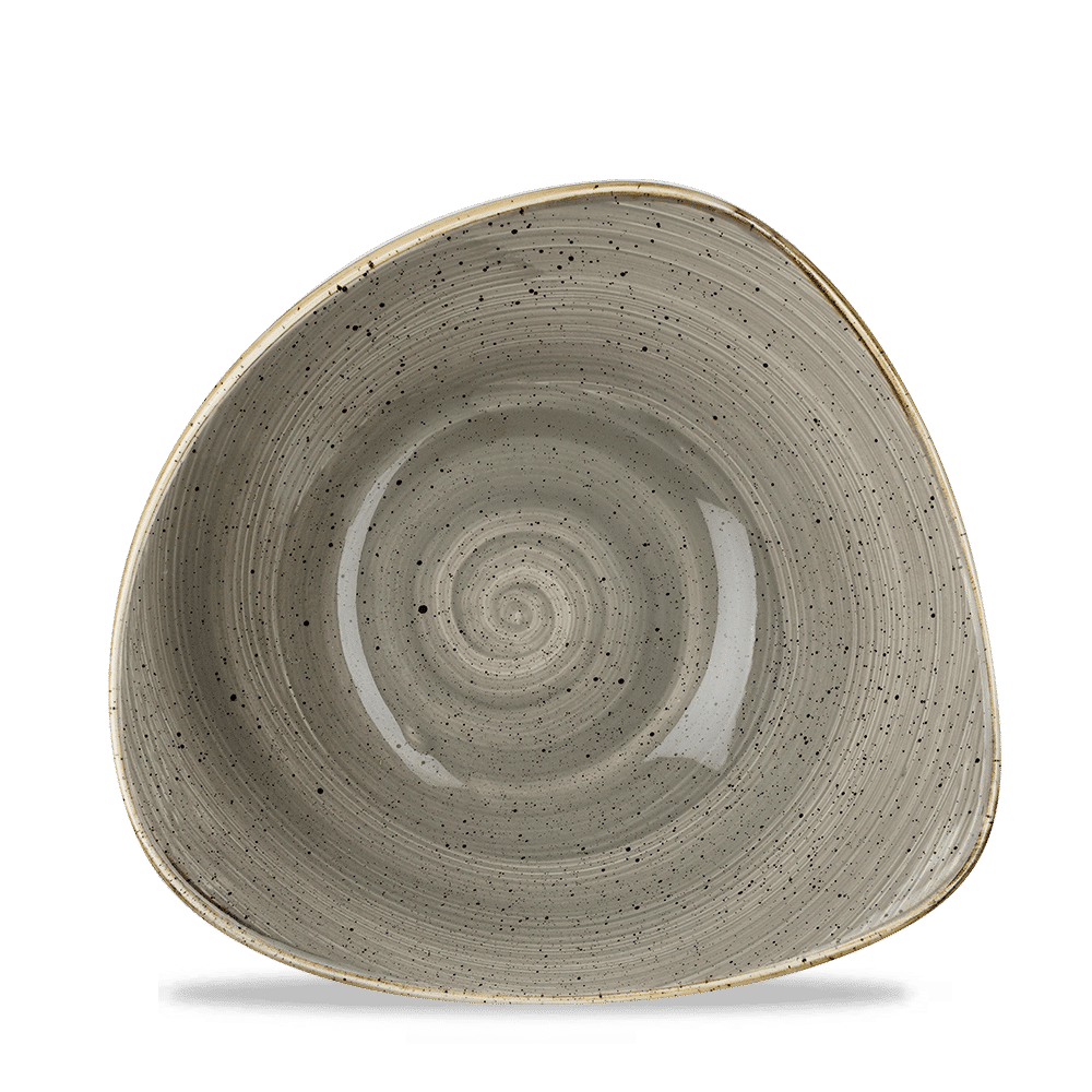 Stonecast 13 oz. Peppercorn Grey Triangle Bowl