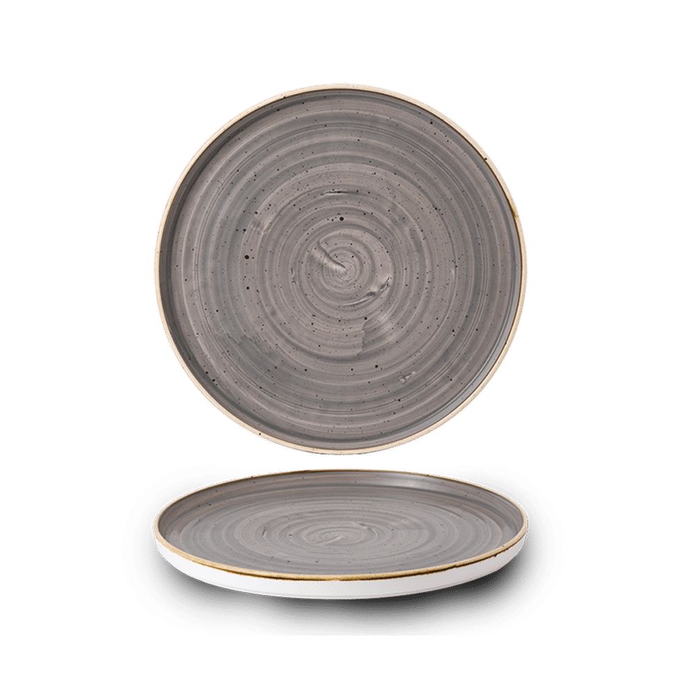 Stonecast 6 1/8" Peppercorn Grey Walled Plate