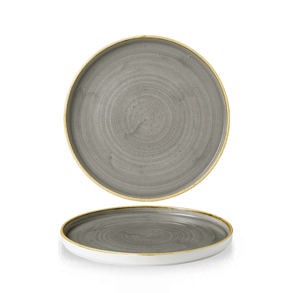Stonecast 8 1/4" Peppercorn Grey Walled Plate