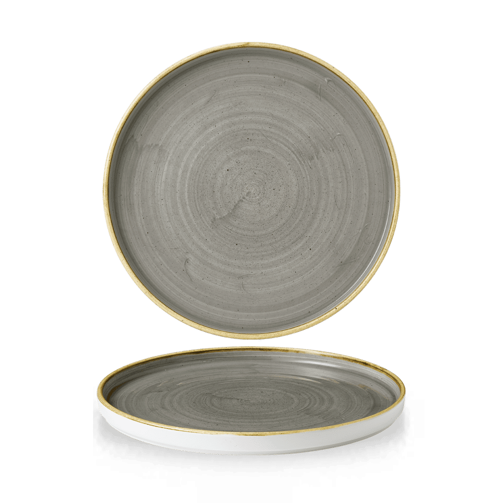Stonecast 10 1/4" Peppercorn Grey Walled Plate