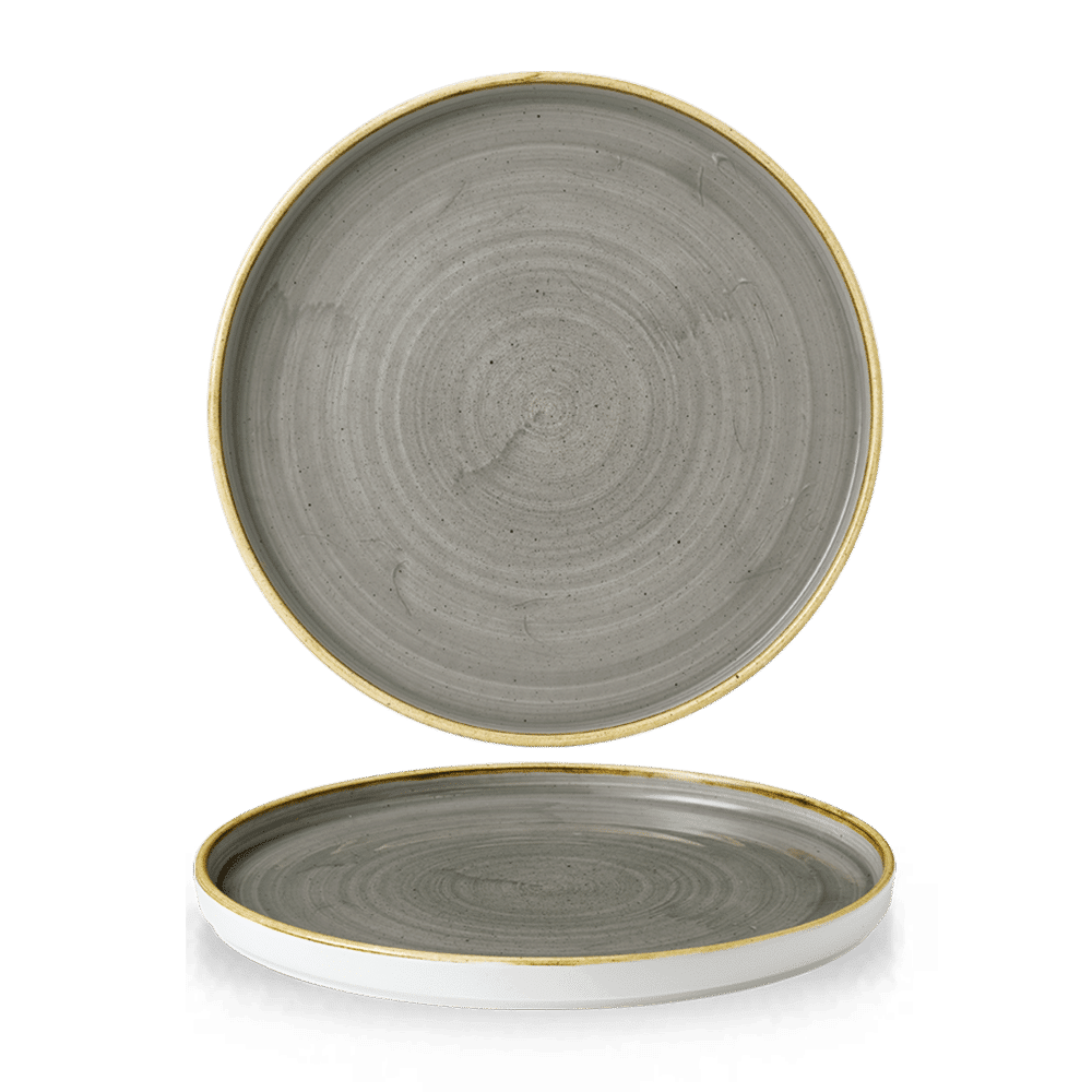 Stonecast 10 3/4" Peppercorn Grey Walled Plate