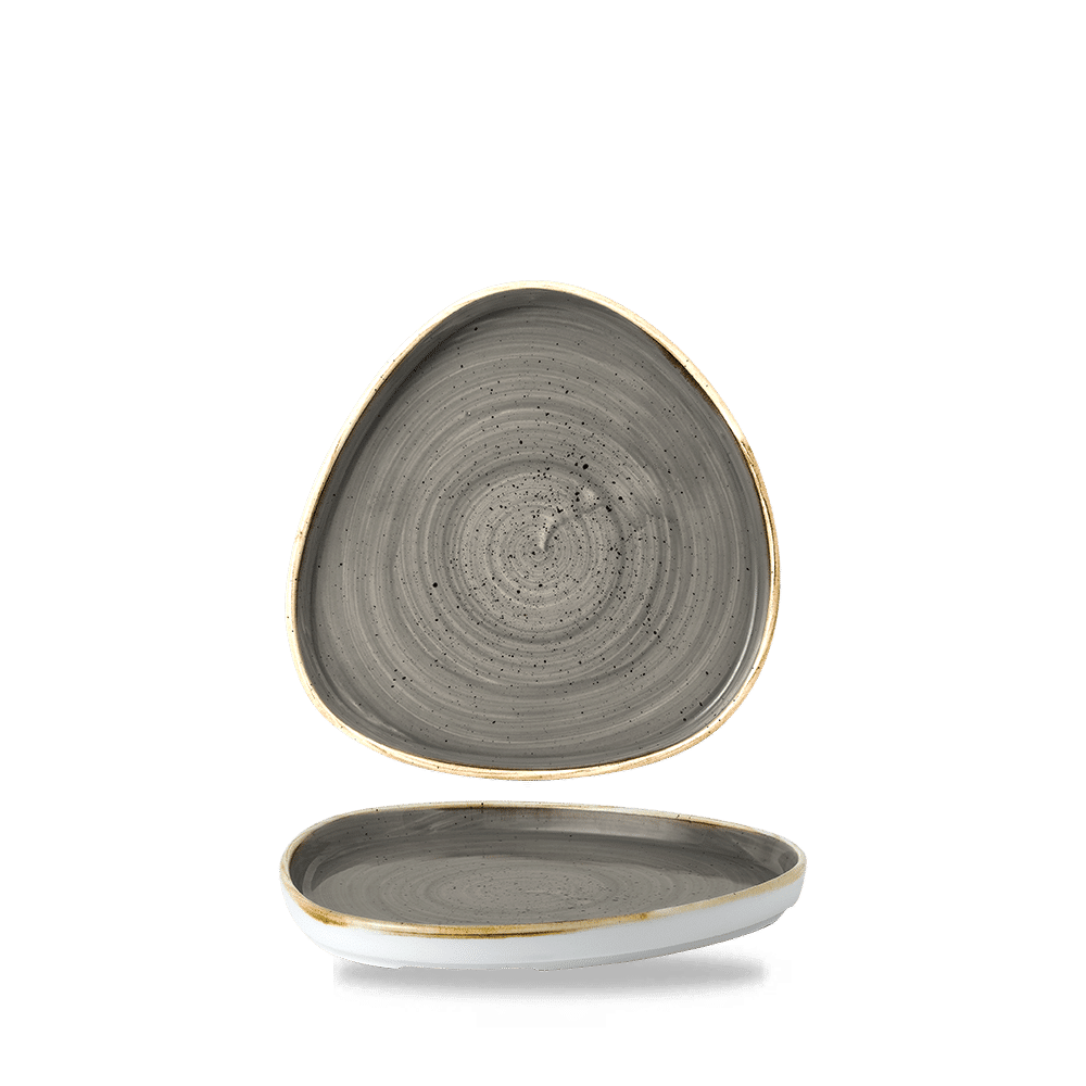 Stonecast 7 7/8" Peppercorn Grey Walled Plate
