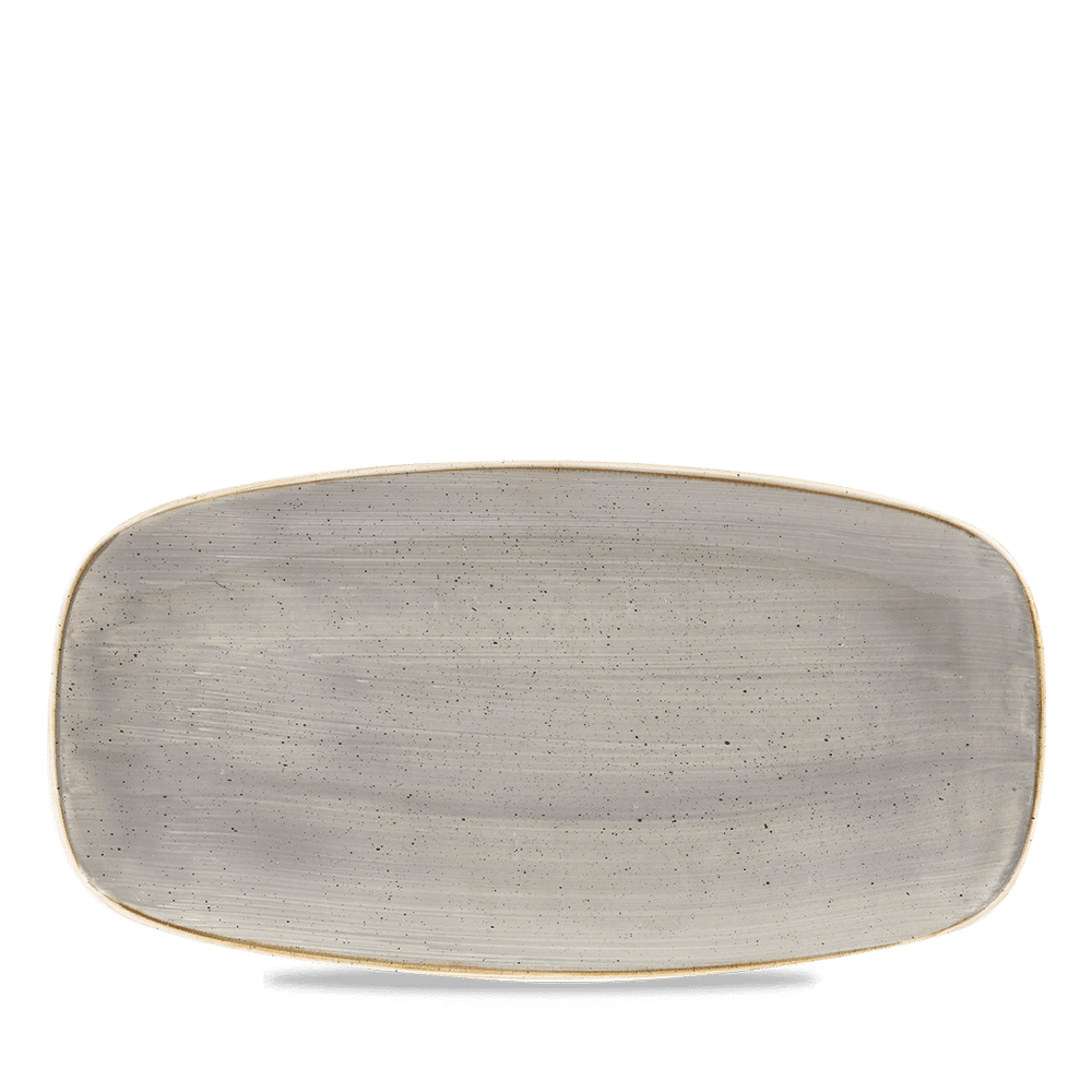 Stonecast 10 1/2" x 5" Peppercorn Grey Oblong Plate