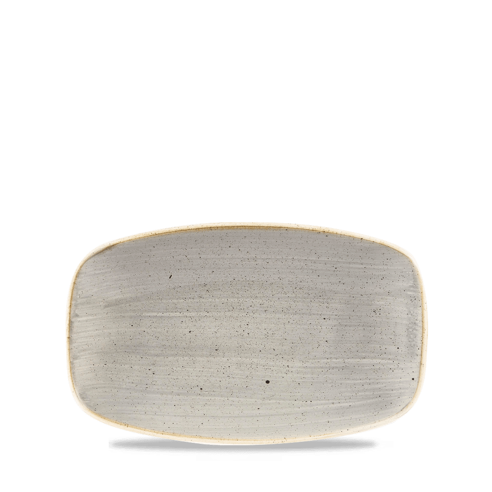 Stonecast 7 2/5" x 4 3/4" Peppercorn Grey Oblong Plate