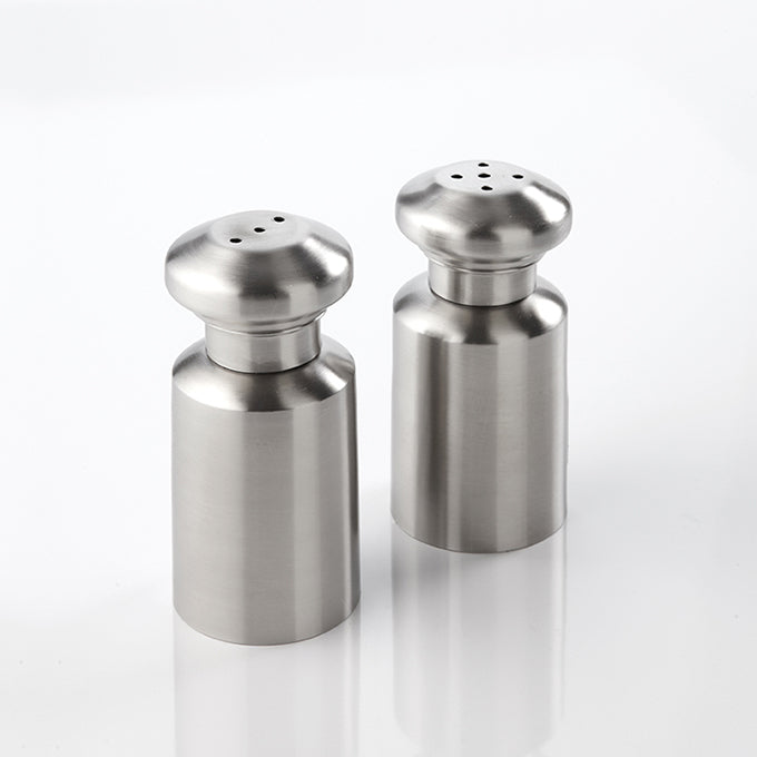 3 oz. Mini Salt and Pepper Set, Stainless Steel, Satin Finish