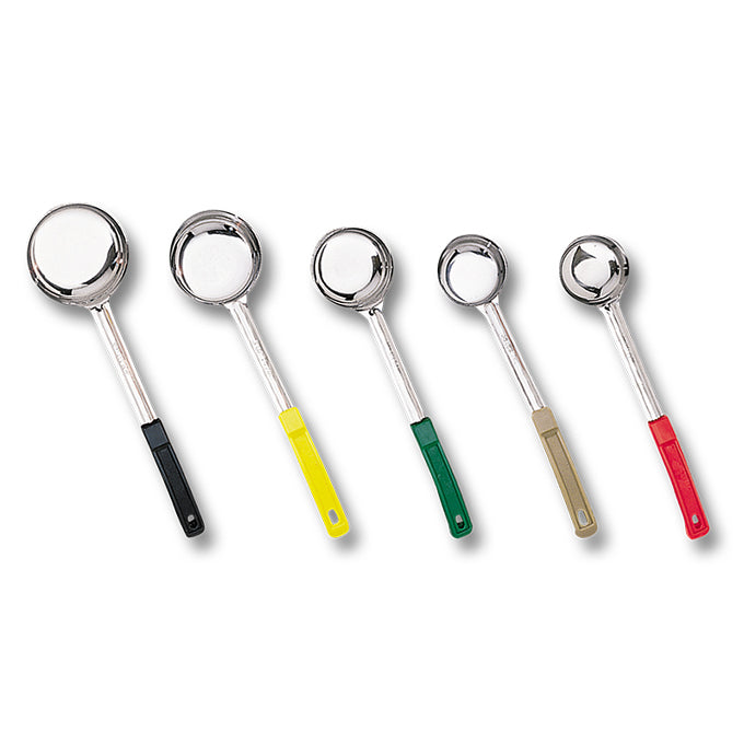 6 oz. Solid Stainless Steel Spooner, Black Handle