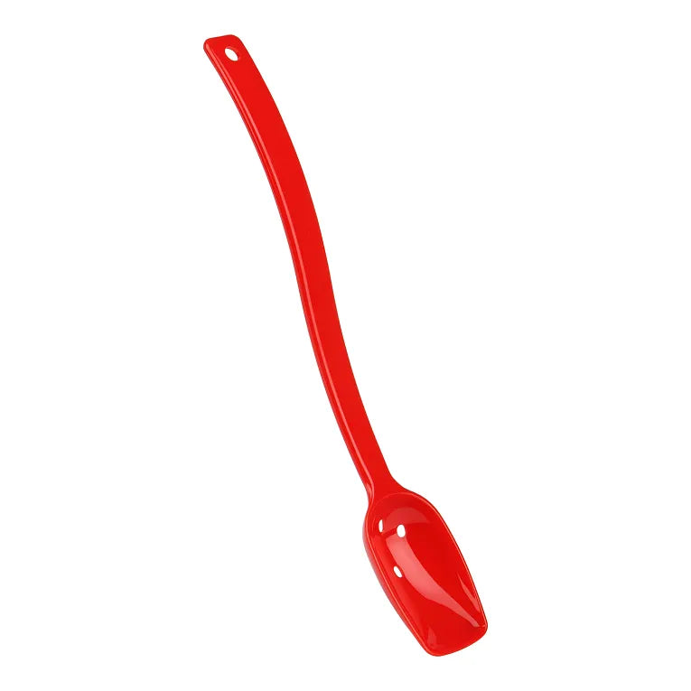 Deli Spoon, 11", perforated, red