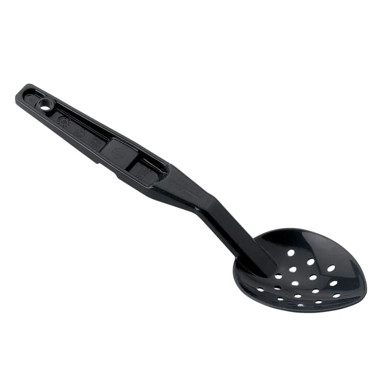 Deli Spoon, 13", perforated, black