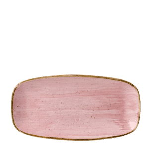 Stonecast® 11-¾" x 6" Oblong Chef's Plate, Petal Pink