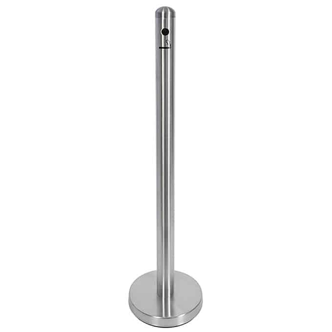 9-3/4"D x 40"H Securit® Smoker Pole, Brushed Stainless Steel