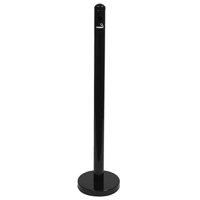 9-1/2"D x 40"H Securit® Smoker Pole, Black Matte Stainless Steel
